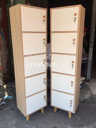 TỦ LOCKER MINI 5 CÁNH MDF PHỦ MELAMINE CHỐNG TRẦY XƯỚC  950k 