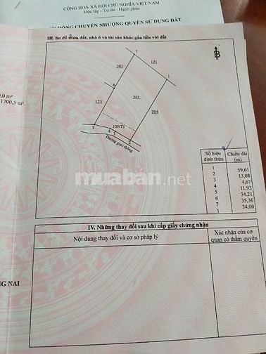 Cần bán 2000m có 300m thổ cư mặt tiền đường nhựa cách DT762 500m