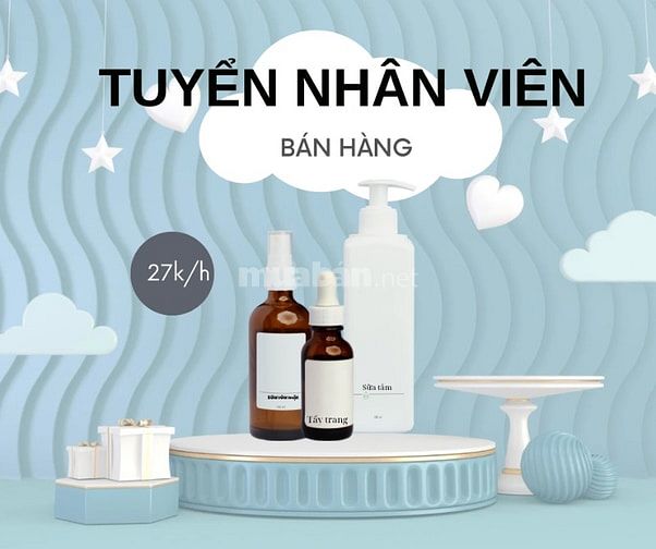 Cần nhân viên phụ bán mỹ phẩm dịp Tết 