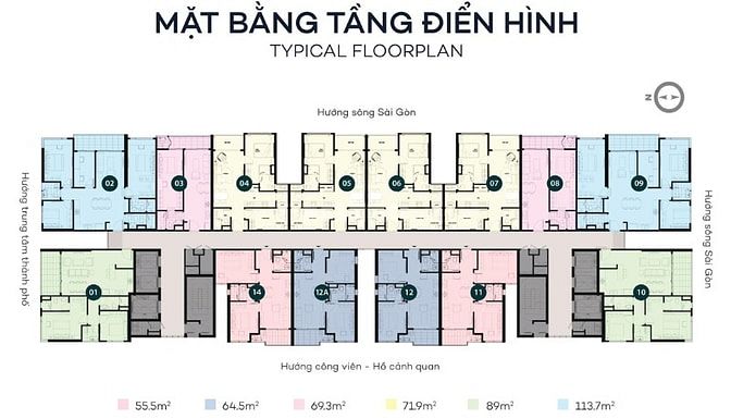 Bán căn 2PN-2WC 69m2, nhà đẹp tầng 17 giá chỉ 3,66 tỷ tại Sky89