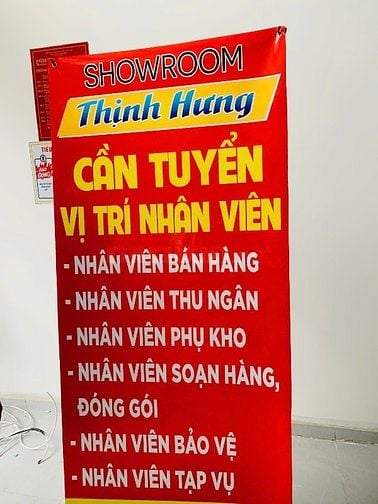 Tuyển dụng nhân viên tại chuỗi Showroom Thịnh Hưng 