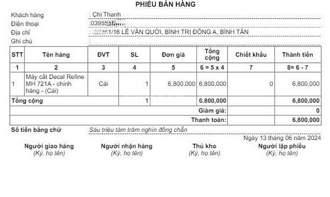 Mình mua máy cắt chỉ dùng 2 lần .máy còn như mới 100% 