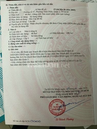 Bán nhà hẻm ô tô đường 47 Thảo Điền TP Thủ Đức giá 13,5 tỷ