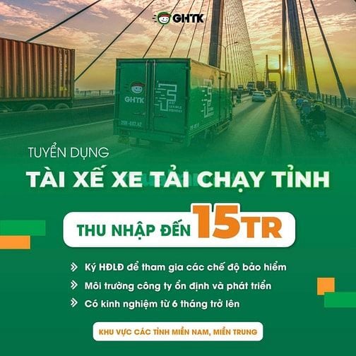 Tuyển Tài Xế Xe Tải Giao Hàng Tiết Kiệm