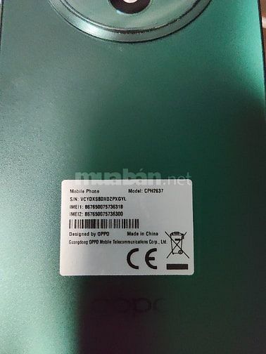 OPPO RENO 12F 5G 256G màu xanh lá