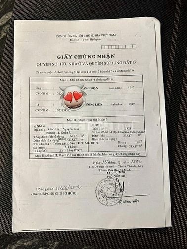 Bán căn hộ Lầu 1 c/cư Nguyễn Trãi Phường 11 Quận 5  giá 3,2 tỷ - 66,27