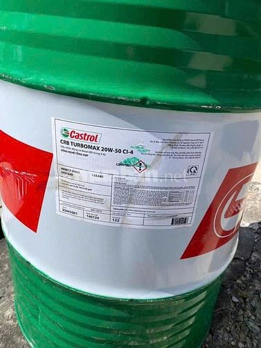 Dầu động cơ Castrol CRB Turbomax 20W50 CI-4 phuy 209L chính hãng.