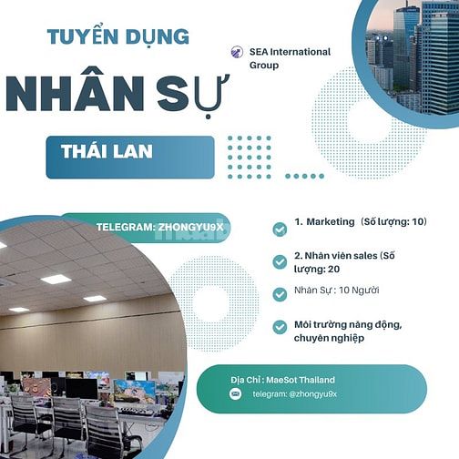 THÔNG BÁO TUYỂN DỤNG TẠI CÔNG TY GAME SAR CORP – THÁI LAN