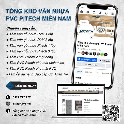 Tổng kho ván nhựa Pitech - P2M Miền Nam