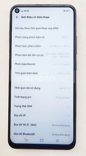 Thanh lý đt đang sử dụng Vivo Y50 ko lỗi lầm cho ai cần