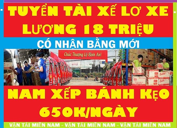 Tuyển Dụng Lao Động Phổ Thông 650k/ngày