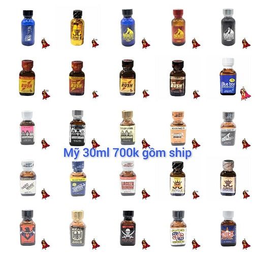 Giá sỉ popper 30ml Mỹ chính hãng  460k/chai đơn 10 chai