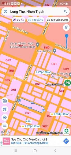 Bán quỹ đất 4 mặt tiền Nguyễn Văn Cừ huyện Nhơn Trạch Đồng  Nai 130 tỷ