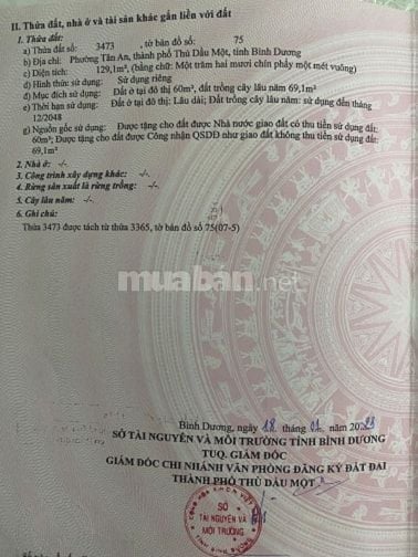 Bán đất  đường lớn F Tân An Thủ Dầu Một Bình Dương 1,7 tỷ 