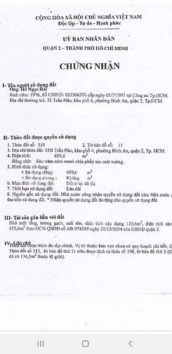 Bán nhà mặt tiền Trần Não phường An Khánh Tp Thủ Đức giá 115 tỷ