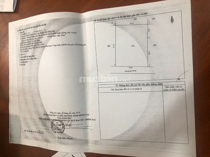 Bán đất 2 mặt tiền xã Bình Sơn huyện Long Thành giá 280 tỷ