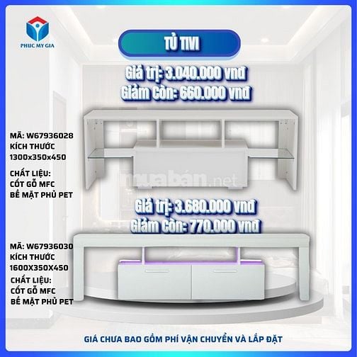 Giảm giá tủ tivi, kệ tủ, giường, sofa đầu năm