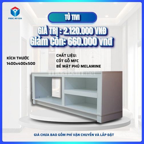 Giảm giá tủ tivi, kệ tủ, giường, sofa đầu năm