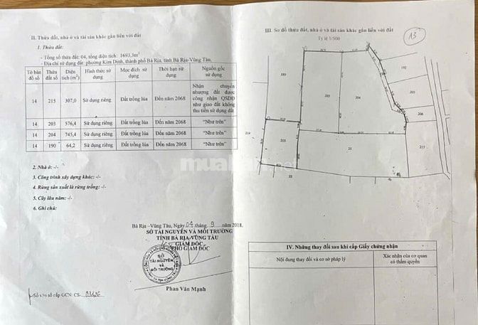 Bán 3939m2 Đất mặt tiền Quốc Lộ 51, TP. Bà Rịa-Vũng Tàu, sổ hồng riêng