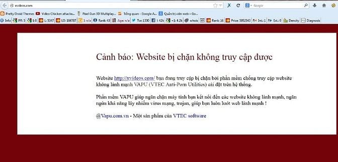 Phần mềm chặn Web đen, Game online VAPU