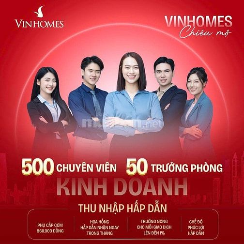 Vinhomes tuyển dụng nhân viên kinh doanh