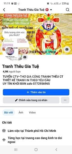 TÌM THỢ GIA CÔNG TRANH THÊU CHỮ THẬP TẠI NHÀ