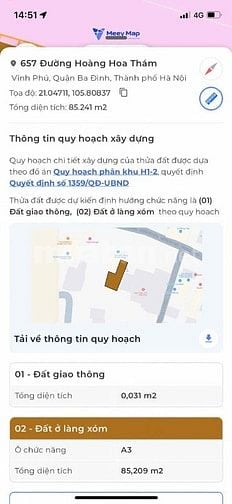 Bán nhà mặt phố Hoàng Hoa Thám quận Ba Đình Hà Nội 