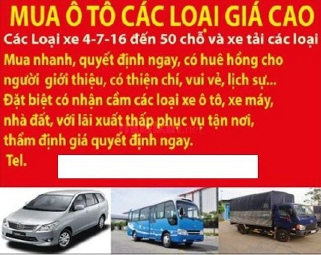 cần mua xe mô tô phân khối từ 50cc >1000cc và ôtô con ôtô tải các loại