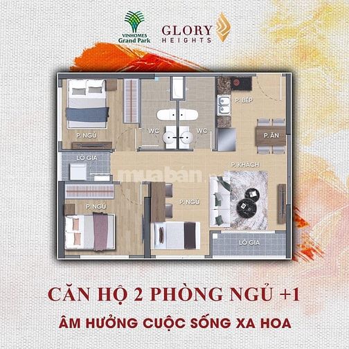 Bán CĂN 2PN 2WC (59M²) – GIÁ RẺ NHẤT TỪ CĐT CHỈ 2.884 TỶ