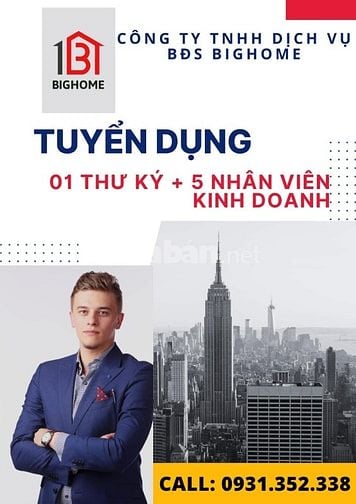 Công Ty Big Home tuyển 10 nhân viên sale mảng cho thuê nhà phố