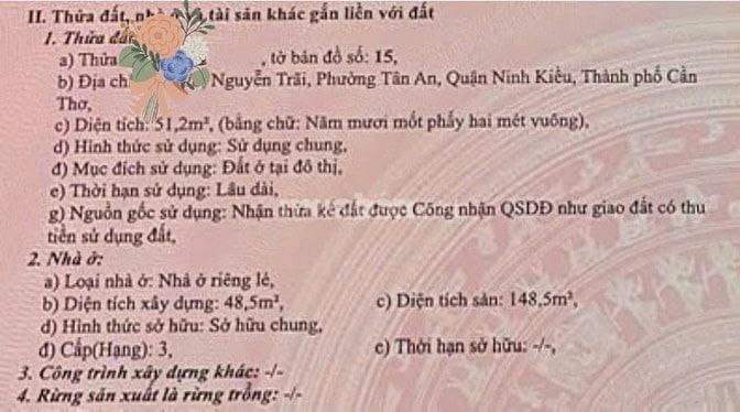 Nhà 1 trệt, 2 lầu trung tâm Ninh Kiều (TP Cần Thơ), chính chủ cần bán