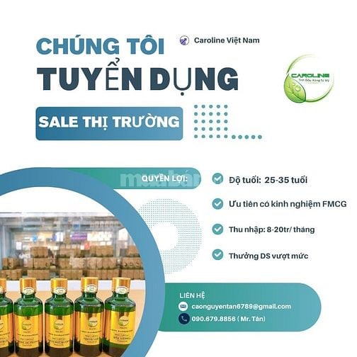 Tuyển  dung Sales thị trường Thành Phố Hổ chí Minh