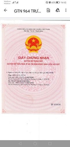 Bán nhà 964 Trường Sa, Quận 3–Hợp đồng thuê 160 triệu/tháng giá 80 tỷ