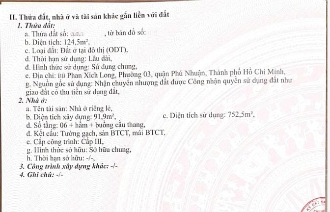 🌷 🌷 🌷 BÁN NHÀ MẶT TIỀN : 39 PHAN XÍCH LONG - P. 3 - Q. PHÚ NHUẬN 