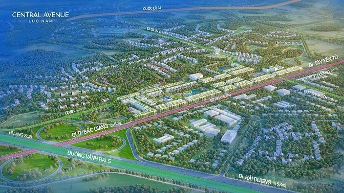 Đất Nền Dự Án Central Avenue Lục Nam- Bắc Giang - Sẵn sổ Đỏ