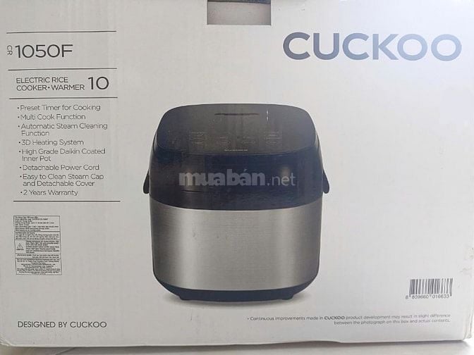 NỒI CƠM ĐIỆN CUCKOO CR-1050F MÀU ĐEN - BẠC