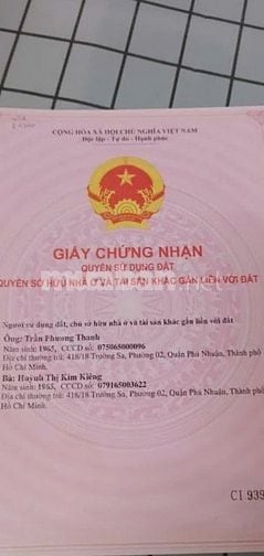 Bán nhà ở Đường Trường Sa, 3 phòng ngủ