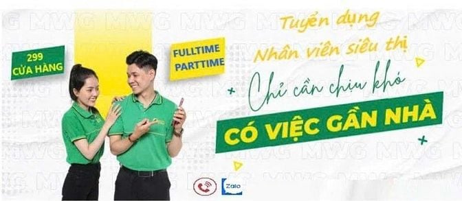 Tuyển dụng nhân viên nam nữ full time và part time