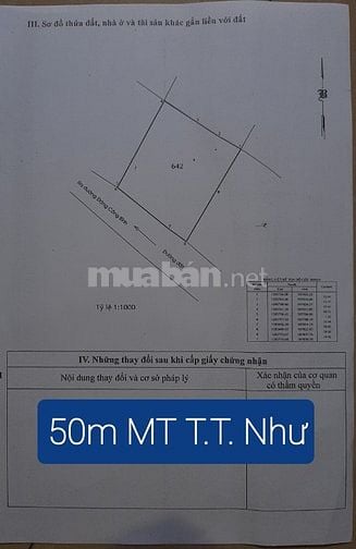 Bán đất mặt tiền Trương Thị Như Xuân Thới Sơn Hóc Môn giá 12,7 tỷ