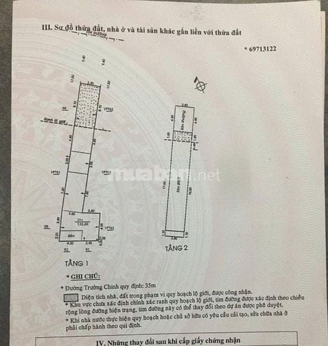 🌷 🌷 🌷 BÁN NHÀ MẶT TIỀN : 129 TRƯỜNG CHINH - P. 12 - Q. TÂN BÌNH