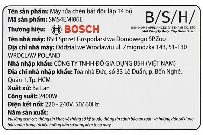 "HOT SALE" Bán máy rửa chén Bosch mới 100%