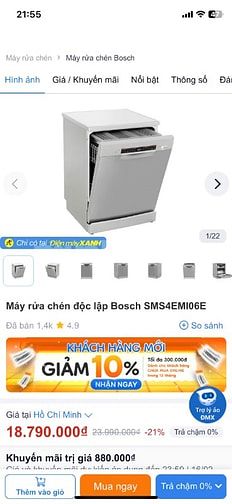 "HOT SALE" Bán máy rửa chén Bosch mới 100%