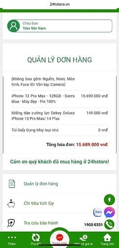 IPHONE 13 Promax 128Gb Màu Xanh