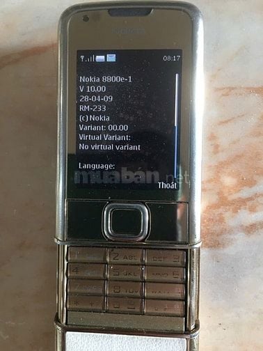 BÁN MÁY NOKIA 88001e Vàng Gold Cũ đang  sử dụng