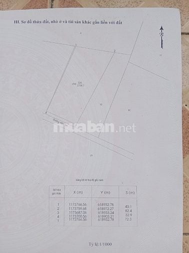 Chính chủ cần bán 2758m2 đất MT đường Khu dân cư Bà Xán