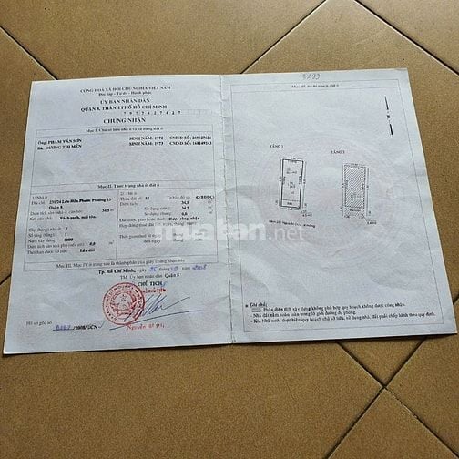 BÁN NHÀ 231/24  LƯU HỬU PHƯỚC. GIÁ  2 TỶ