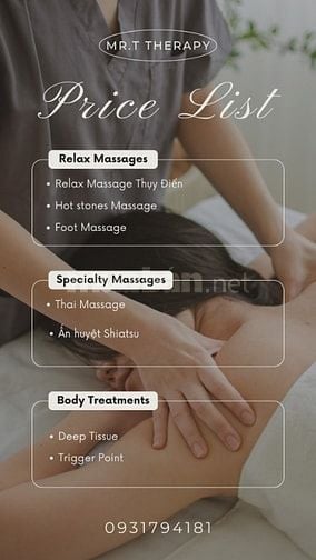 SPA THERAPY MR.T MASSAGE CHUYÊN HỖ TRỢ ĐIỀU TRỊ BÊNH LÝ TẬN TÂM 