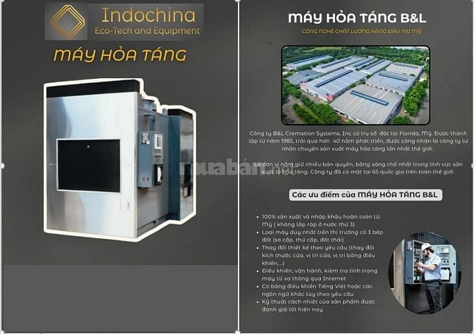 Bán Lò Hỏa táng B & L Cremation System Inc. Của Hoa Kỳ ( Mỹ)