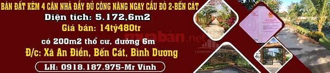 CHÍNH CHỦ BÁN ĐẤT KÈM 4 CĂN NHÀ ĐẦY ĐỦ CÔNG NĂNG NGAY CẦU ĐÒ 2-BẾN CÁT