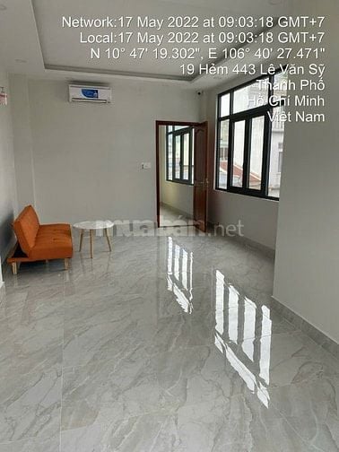 Góc Hẻm xe hơi Lê Văn Sỹ,5 Tầng,Nở hậu,kinh doanh tốt,hẻm thông